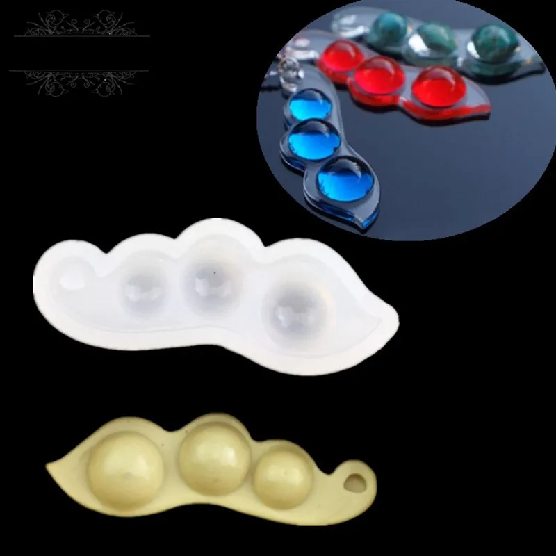 

Xixing Pea pod Silicone Mold Fondant Mold DIY Party Cake Decorating Tool Candy Chocolate Mould Handmade jewelry pendant