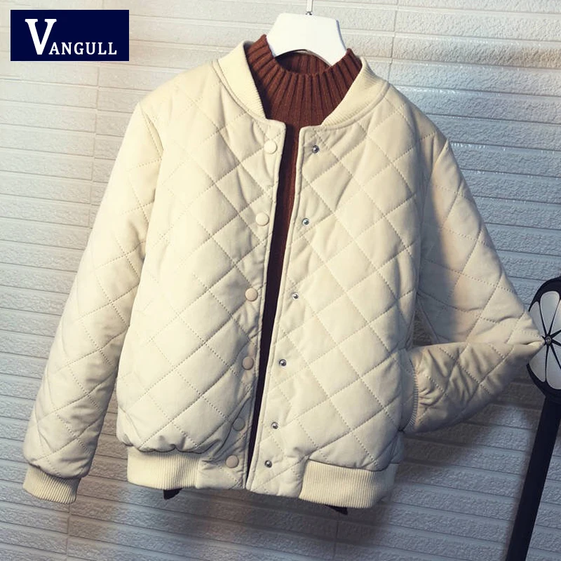 Vangull Женская Базовая куртка зимняя модная одежда бархатная тонкая верхняя с