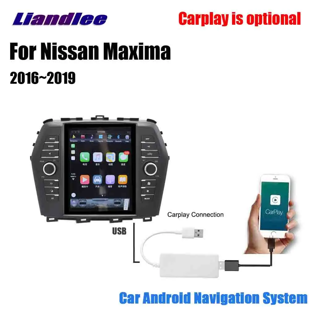 Liandlee Android для Nissan Maxima~ стерео автомобильный Tesla вертикальный экран Carplay Wifi gps-навигатор карта камера медиа