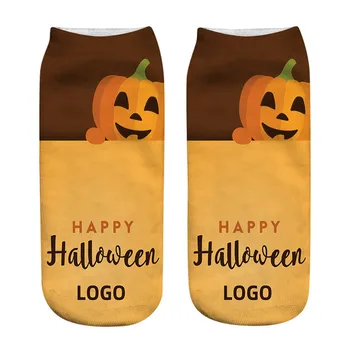 

Unisex Halloween Socks Funny 3D Fashion Printed Casual Socks Cute Low Cut Ankle Sock Pumpkin Lantern Sock Cosplay Party Gift