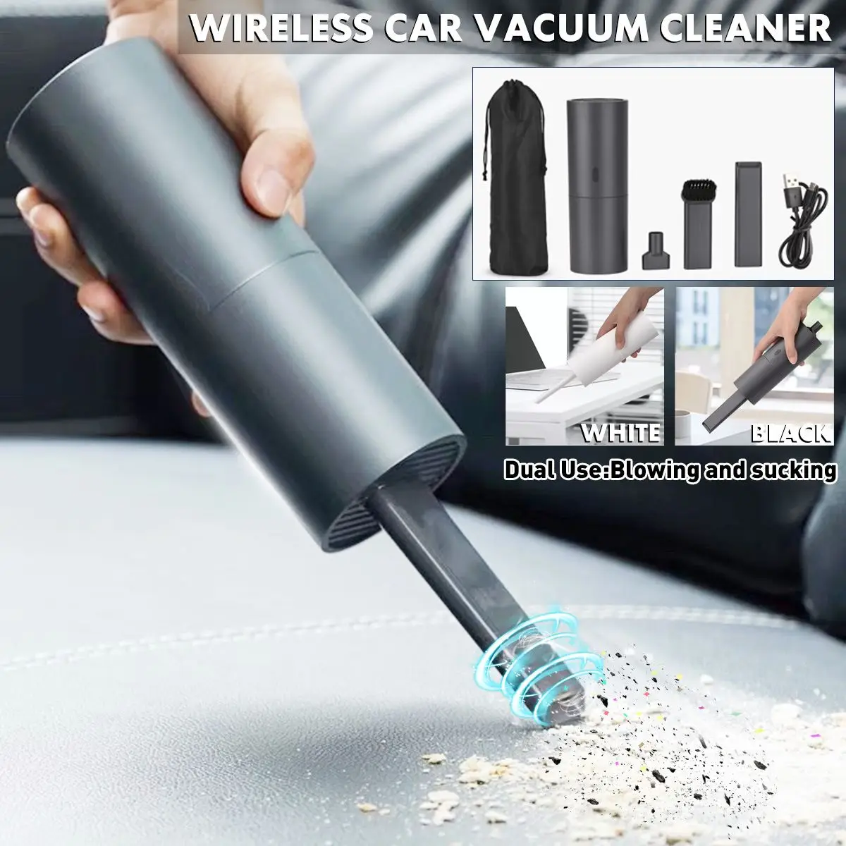 Wireless Car Vacuum Cleaner 2000Pa 