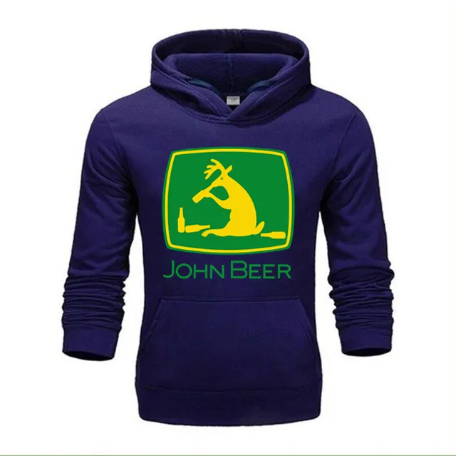 Хип-хоп сдельные Топы John Beer воздушный фильтр забавные худи с логотипами Размер от XS до 4XL Круглый вырез обычный Длинный свитшот - Цвет: Тёмно-синий