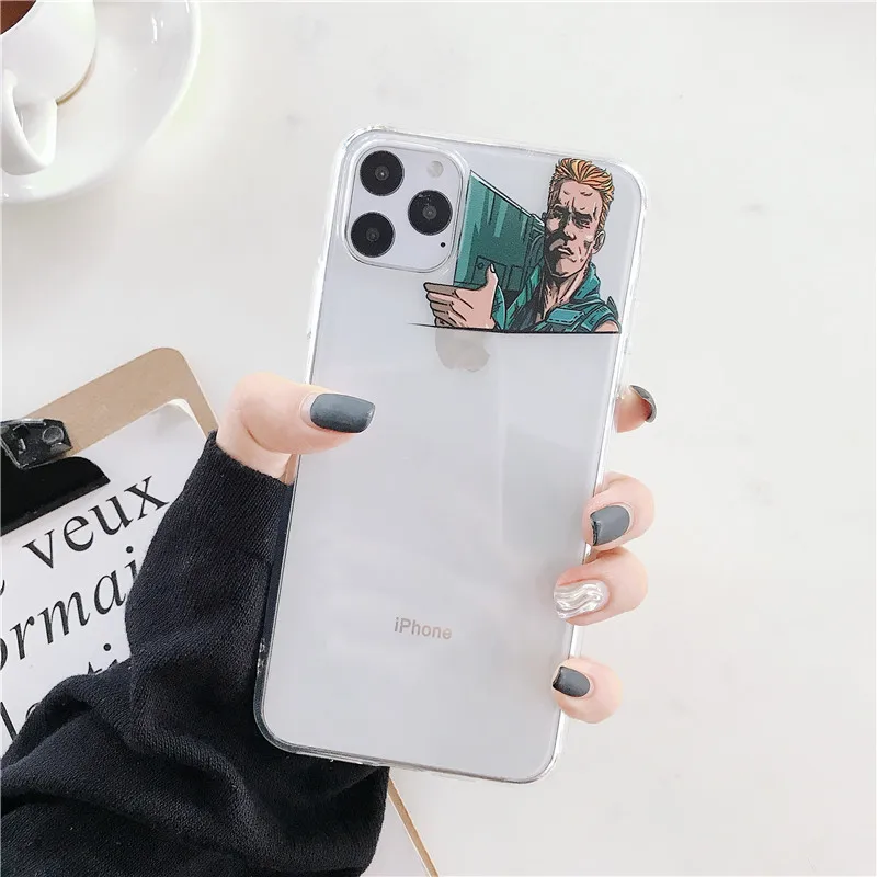 Забавный крутой пародия пушки Прозрачный чехол для телефона для iPhone 11 pro Max 11Pro 11ProMax Забавный Мягкий силиконовый чехол из ТПУ