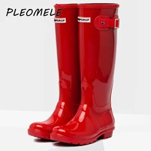 ; резиновые сапоги для дождливой погоды; высокие непромокаемые сапоги для женщин в британском стиле; классические водонепроницаемые резиновые сапоги; женские резиновые матовые сапоги