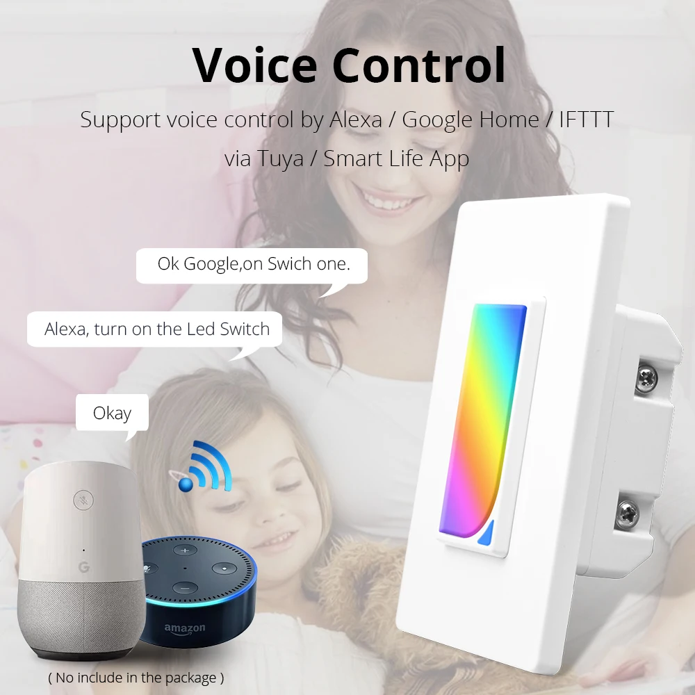 Tuya WiFi interruttore a parete con sensore a microonde luce Smart Life APP  Alexa Google Home Voice Control Smart US Push Switch|Smart Remote Control|  - AliExpress