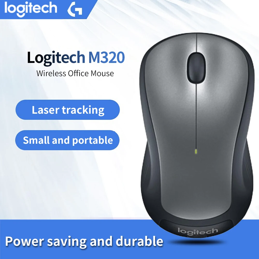 Logitech M320 3 кнопки 2 4 ГГц Беспроводной 1000 Точек на дюйм Мышь Тетрадь рабочего