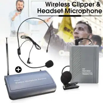 

Wireless Meeting Teaching Clip-on Headset Lavalier Microphone MIC VHF Audio Loudspeaker Transmitter Receiver low noise