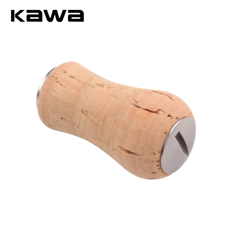 Kawa1pc Soft Wooden Fishing Reel Handle Knobs Length 41mm Fishing Reel DIY Weight 6.8g/pc Include 2pcs Bearings And 4pcs Washers