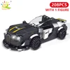 HUIQIBAO City Speed Champions Car Building Blocks Luxury Auto Racing Vehicle with Super Racers Bricks Toys For Children Boy Gift 3