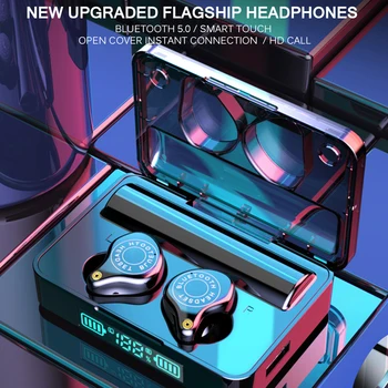 

True Wireless TWS Bluetooth Earphone Headphone Sport Earphones Mini Touch Control 9D Stereo Noise Game Headset Charging Case