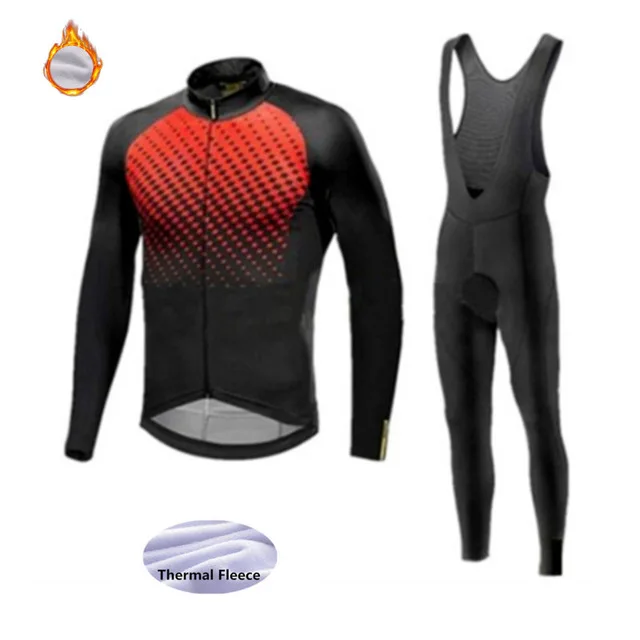 cycling jersey set 5 Зимняя одежда для велоспорта, дышащая, горячая шерсть, одежда для велоспорта, с длинным рукавом, уличная спортивная одежда, MTB, комплект для велоспорта, костюм для велоспорта - Цвет: cycling jersey set 5
