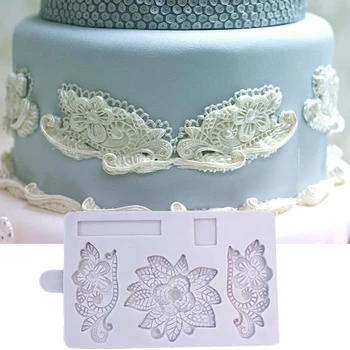 

Art Deco Motif Silicone Mould Fondant Cake Decor Tools Silicone Molds Sugarcrafts Chocolate Baking Tools for Cakes Gumpaste Form