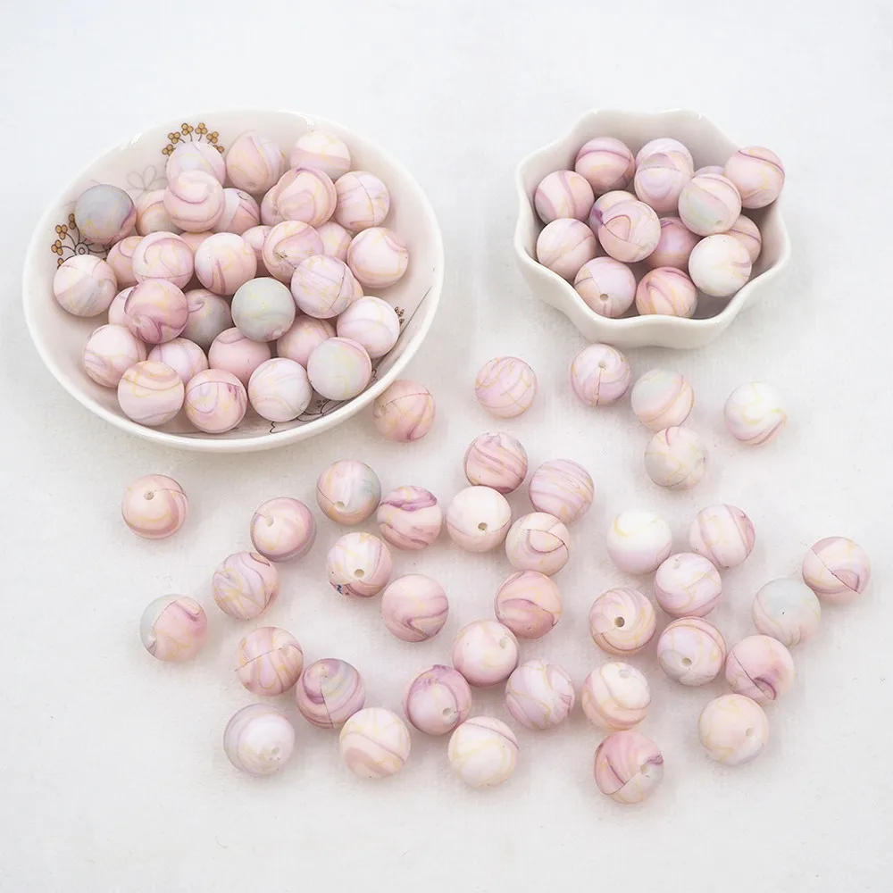 Chenkai 50PCS 15mm Red Ball Print Silicone Beads Baby Round Shaped Bead Teething BPA Free DIY Sensory Chewing Toys Accessories 10 H6aa68e6c04144aa58f4c4275d6ce49e8d