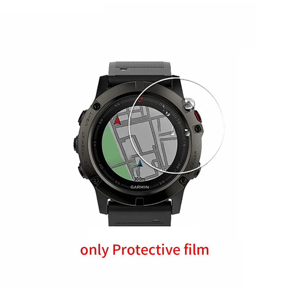 Защита экрана водонепроницаемый прозрачный круглый защитный высокой четкости Ультра тонкий смарт-часы пленка Закаленное стекло для Garmin Fenix 5