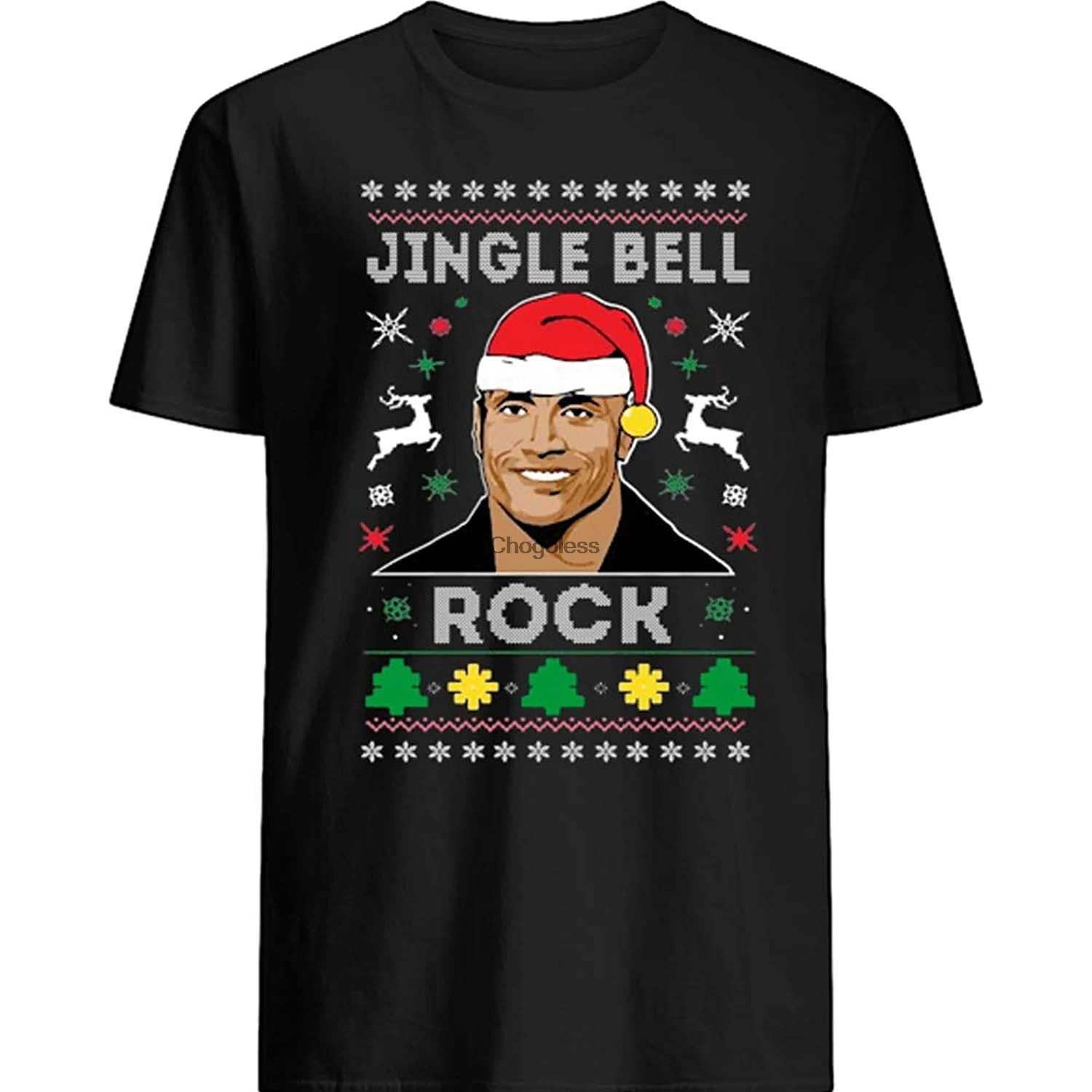 Dwayne-johnson Jingle Bell Rock Christmas Actor Funny Gift For Men Women  Girls Unisex T-shirt - Tailor-made T-shirts - AliExpress