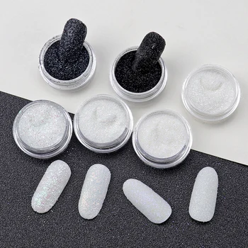 

6 boxes Holographic Nail Powder Woolen Sugar Starlight Effect Nail Glitter Powder Dust Manicure Nail Art Decorations