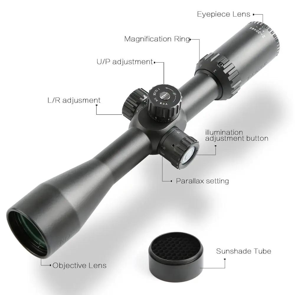 US $201.76 2021 Teagle 220x44 Ir Shooting Hunting Riflescope Optical Sight Illuminated RAmpG Rifle Scope Fit 3006 308 Ar15