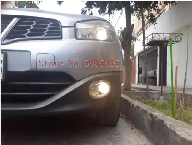 Для Nissan Qashqai+ 2/Dualis Ti 2010 2011 2012 2013 Хром Передняя противотуманная фара накладка автомобиль защиты аксессуары