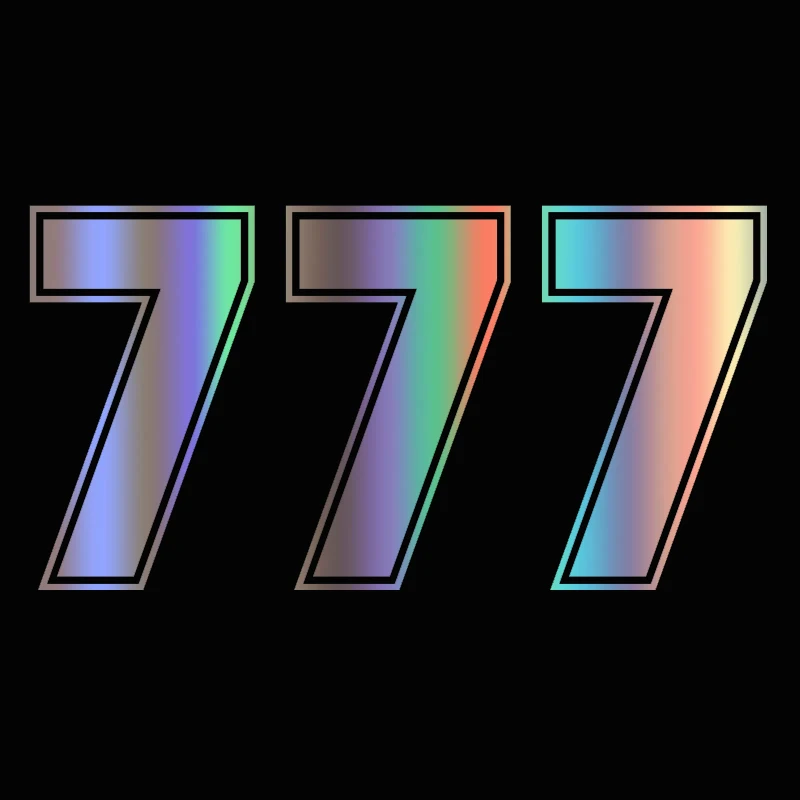 

30085# funny racing number 777 car sticker reflective waterproof car decal vinyl stickers on car truck bumper rear window laptop