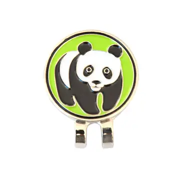 

Golf Ball Marker Durable Practical Alloy C247 Black White Panda Sign Outdoor Golf Cap Clip Portable Golfer Kit Divot Tool