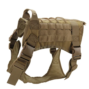 

Tactical Training Breathable Nylon Protective With Handle Outdoor Service Harness Adjustable Water Resistant Dog Vest Military