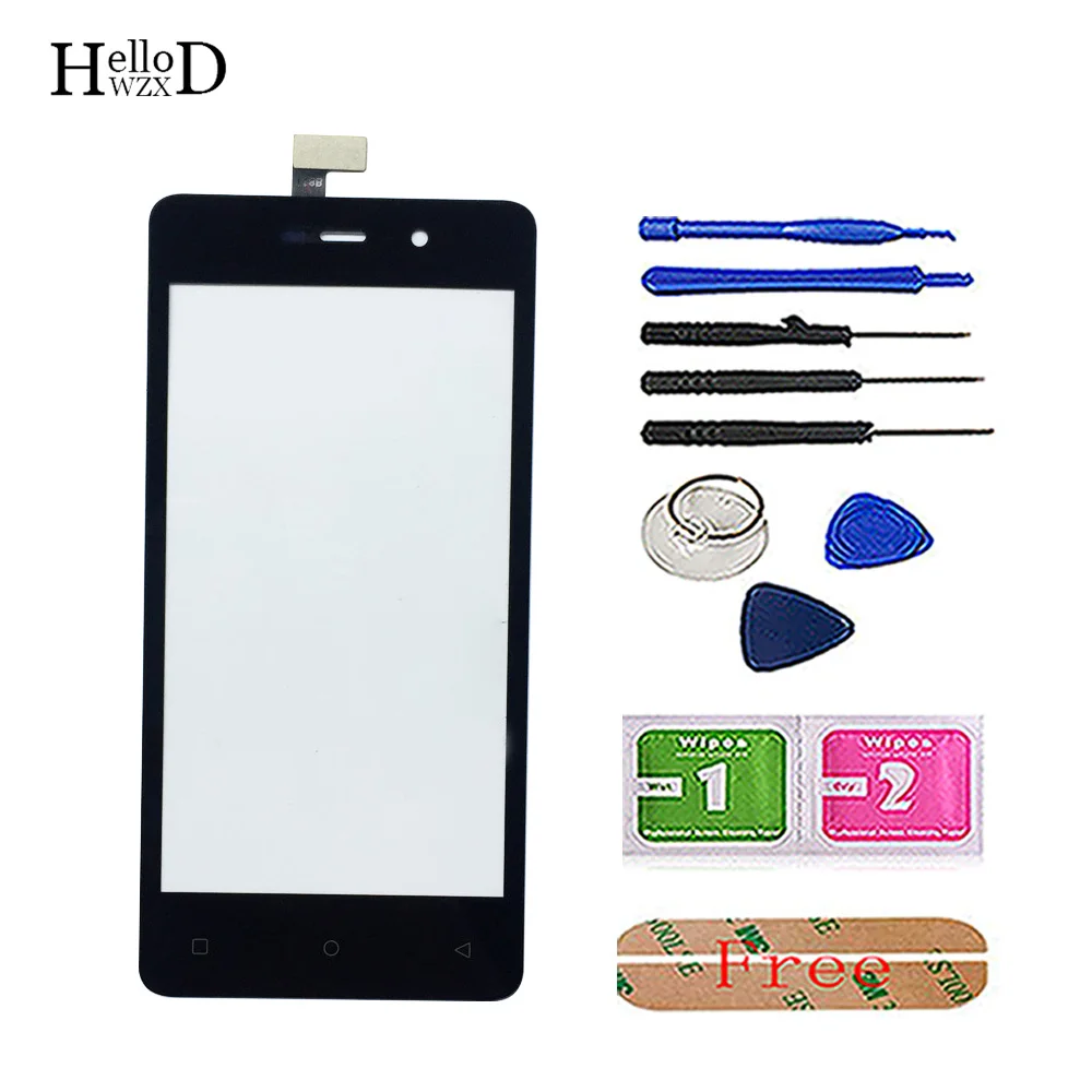 

4.5'' Phone Touch Screen For Highscreen Power Four Touch Screen Sensor Digitizer Glass Front Panel Tools 3M Glue Wipes