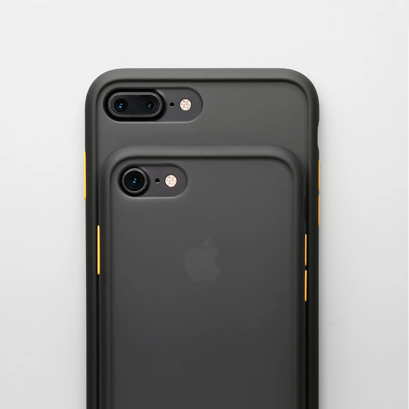 

Transparent Matte Silicone Phone Case For iphone X XR XS MAX 8 7 6 6S Plus Hybrid TPU Shockproof Bumper protection Cover Case