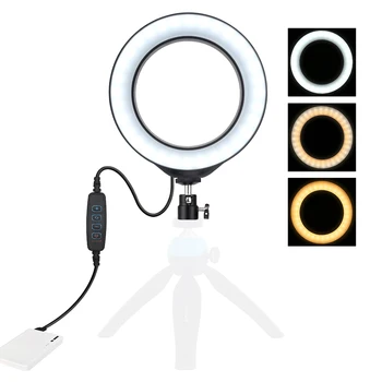 

Photography Fill light 6.2 inch LED Selfie ring light for photo studio Youtube makeup camera video light with tripod for phone