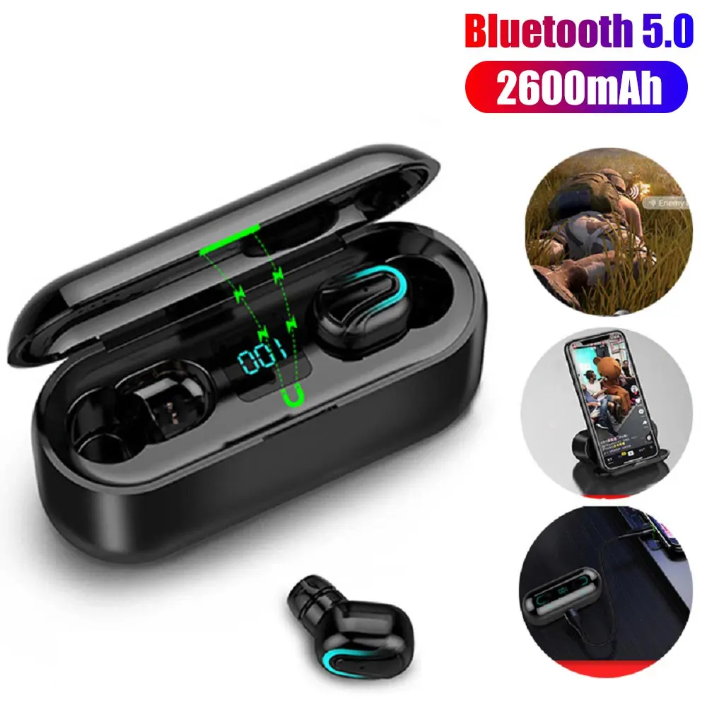 TWS Беспроводные стереонаушники Bluetooth 5 0 Спортивная гарнитура с микрофоном для Xiaomi