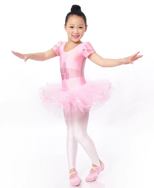 Disfraz de Ballet con tutú para niña, ropa de baile de bailarina con  corona, vestido de leotardo de baile, color rosa - AliExpress