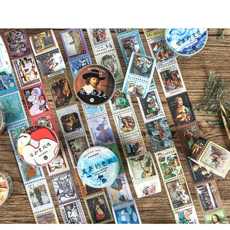 

Infeel.Me retro Stamp paintings 25 mm * 5 m paper masking Tape Scrapbooking Decoration Stationery washi Tape