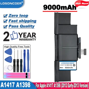 

9000mAh A1417 Laptop Battery for Apple A1417 A1398 (2012 Early-2013 Version) for MacBook Retina Pro 15" fits ME665LL/A ME664LL/A