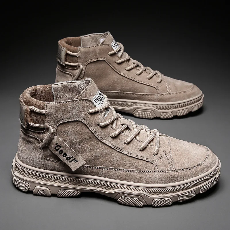 

Martin Boots MEN'S SHOES 2019 Winter New Style High Shoes Genuine Leather Retro Versatile Work Shoes Wear-Resistant Casual Shoes