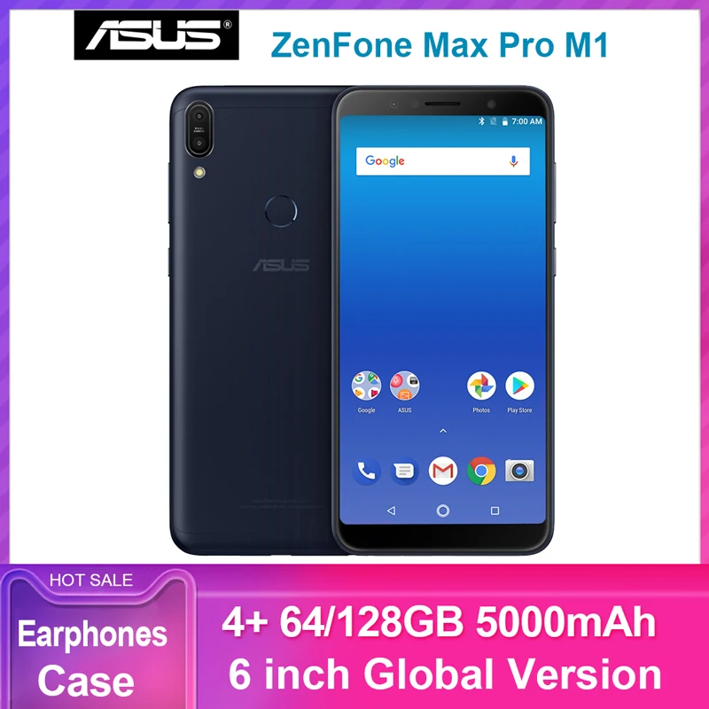

Global Version ASUS ZenFone Max Pro M1 4G Mobile Phone Octa-core Android 8.1 4GB 128GB 16MP+8MP 6inch 5000mAh Face ID Smartphone