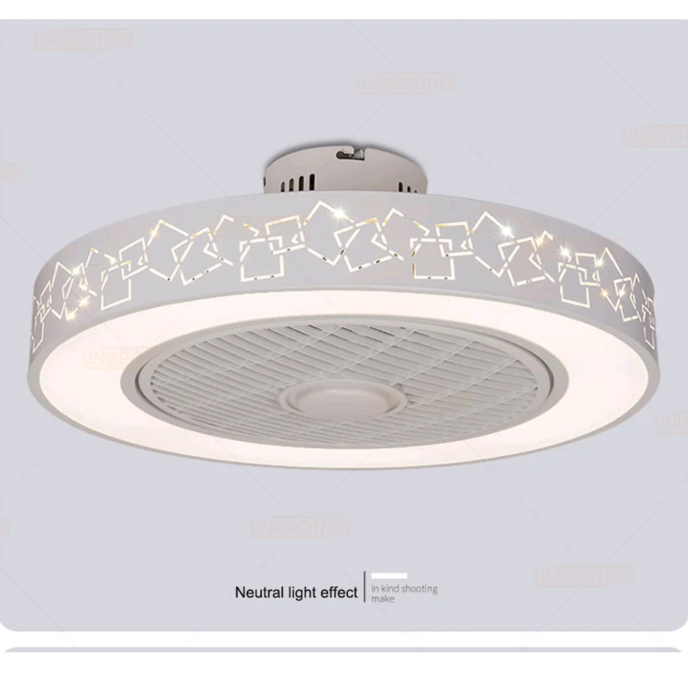smart Modern LED Ceiling Fan Lights Remote Control mobile phone app 50cm 110v 220v Fan Lamp for Dining Bedroom Lighting