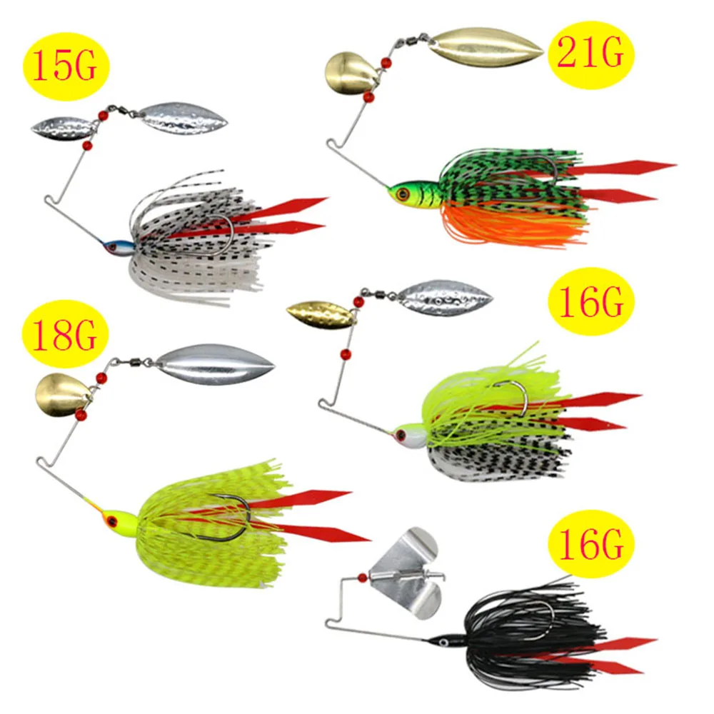 Mycena 5pcs/set 16G&18G&21G spinnerbait Chatter bait fishing lure