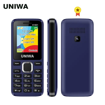 

UNIWA E1801 Dual SIM Dual standby 1.77'' 800mAh Rear Camera MP3 MP4 FM with Flashlight Loud Speaker 8 Days Standby Senior Mobile