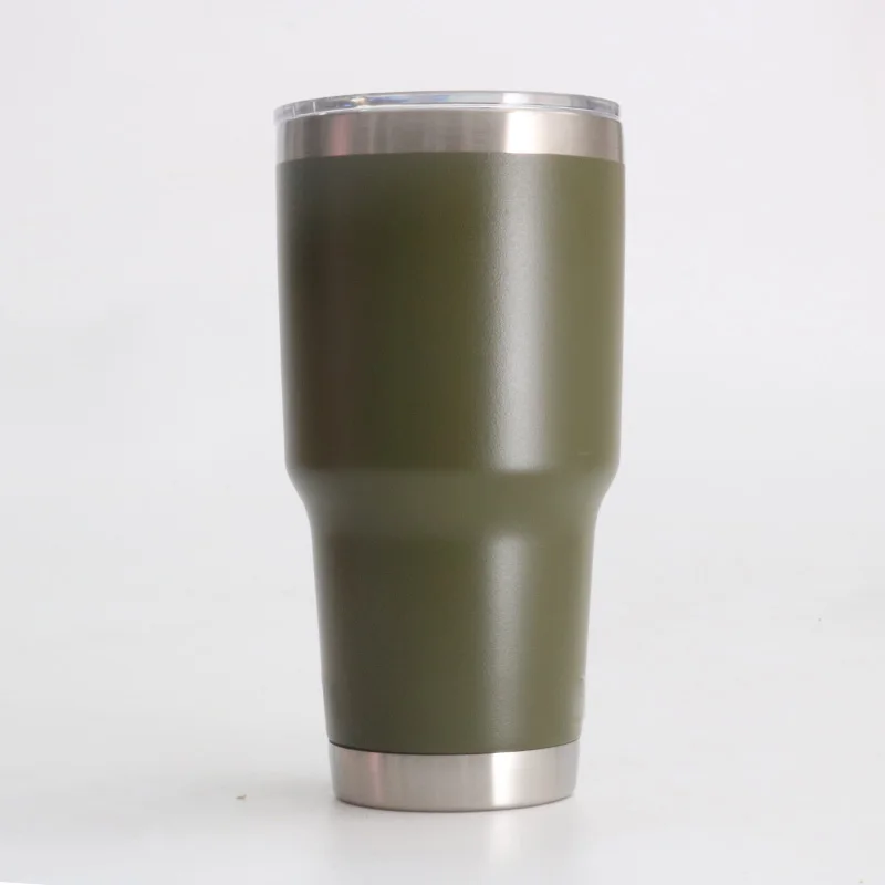 20 Вт, 30 Вт, oz Нержавеющая сталь стакан с крышкой с двойными стенками вакуумной изоляцией кружка для горячих и холодных напитков - Цвет: 30oz amy green