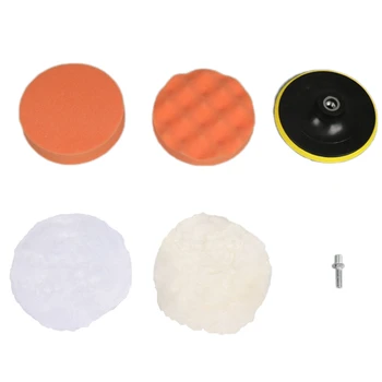 

6 Inch Car Polishing 6 Pieces Sponge Wheel Wool Plate Sealing Glaze Cotton Car Beauty Polishing Wax Plate Set