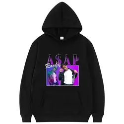 ASAP Sudadera con capucha para hombre y mujer, prenda deportiva masculina de algodón con estampado Vintage de los años 90, jersey de chándal estilo Hip Hop de tejido polar