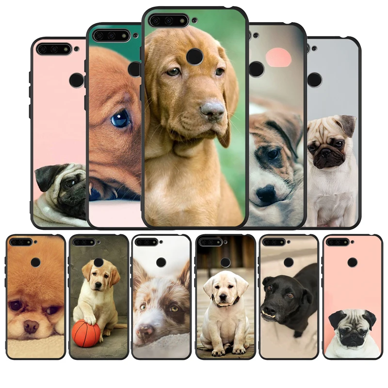 Sad Dog black Silicone Phone Case For Huawei honor 30 20 Pro 8 8X 9 10 Lite Mate cover | Мобильные телефоны и аксессуары