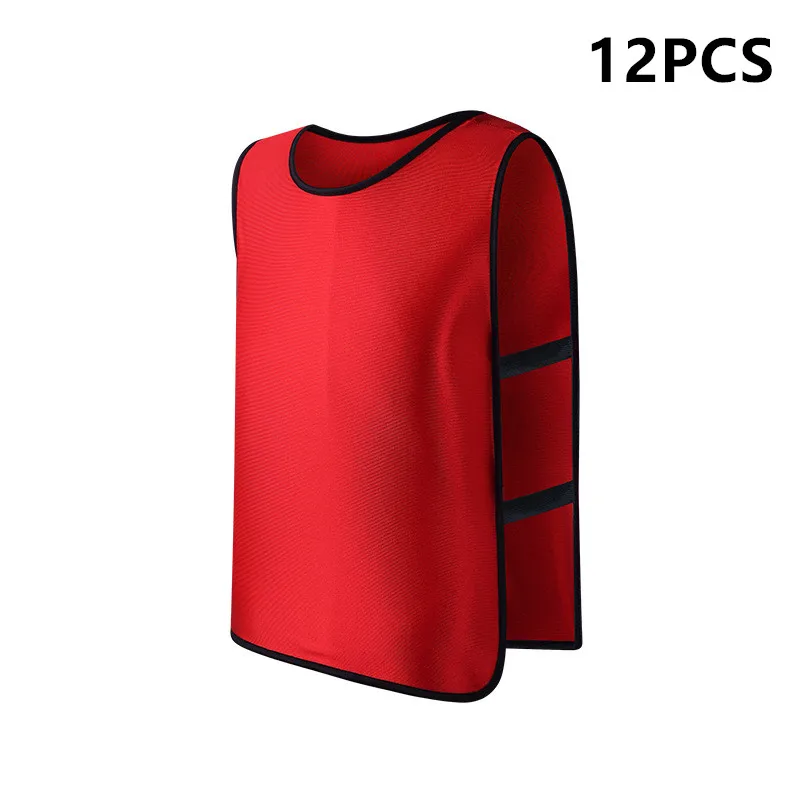12 PCS Children Man Quick Drying Basketball Jersey Team Sports Football Vest Soccer Pinnies Jerseys Youth Practice Training Bibs - Color: Ivory