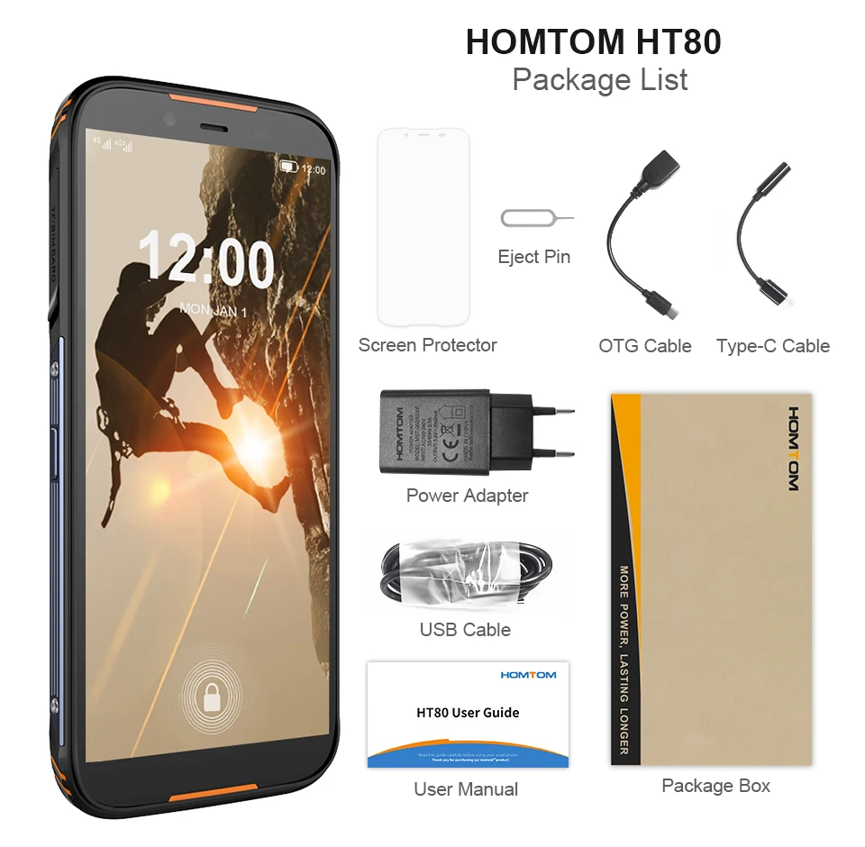 HOMTOM HT80 IP68 водонепроницаемый смартфон 4G LTE Android 10 5,5 дюймов 18:9 HD+ MT6737 четырехъядерный NFC Беспроводной заряд SOS мобильный телефон