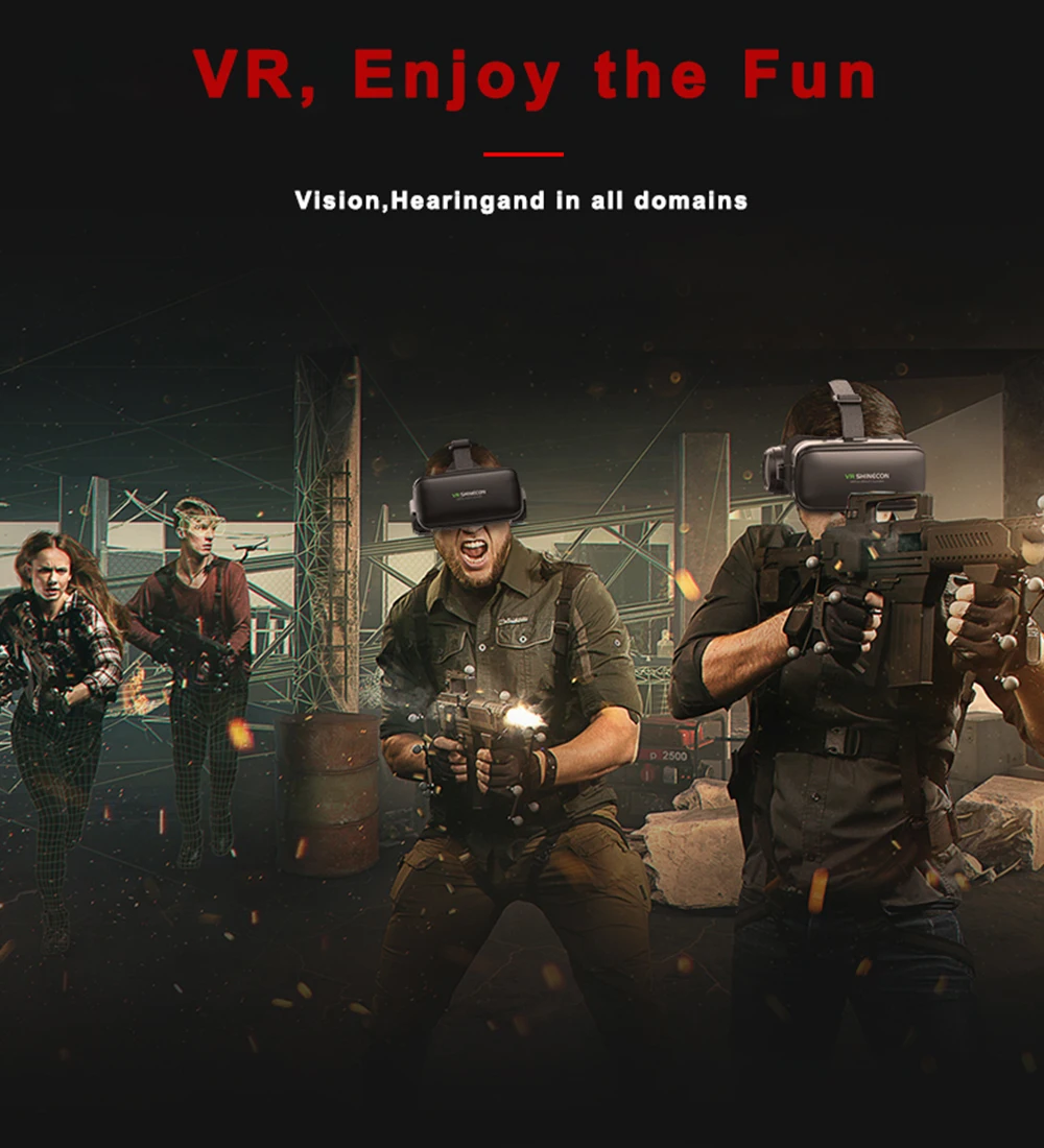 Shinecon VR очки 3D VR Очки виртуальной реальности 3D очки гарнитура шлем для iPhone Android смартфон стерео Прямая поставка