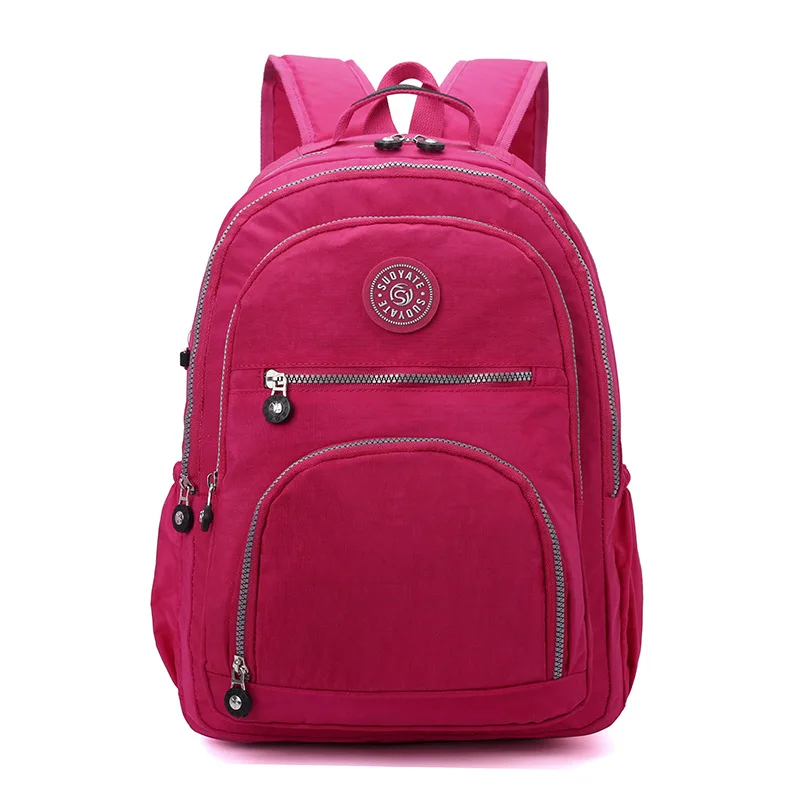 Rose Red Новая детская школьная сумка модные женские рюкзаки школьный рюкзак для девочек практичная большая Вместительная дорожная сумка для девочек для мужчин - Цвет: Rose Red