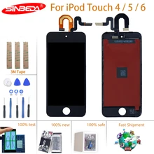 Sinbeda para ipod touch 4 5 6 7 display lcd tela de toque digitador assembléia para ipod touch 4 5 6 7 5th 6th 4th exibição