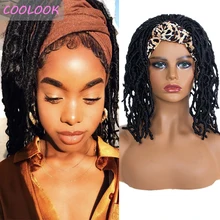 

Soft Faux Locs Headband Wig African American Dreadlocks Wigs for Women Synthetic Nu Locs Head Wraps Wig Heat Resistant Fake Hair
