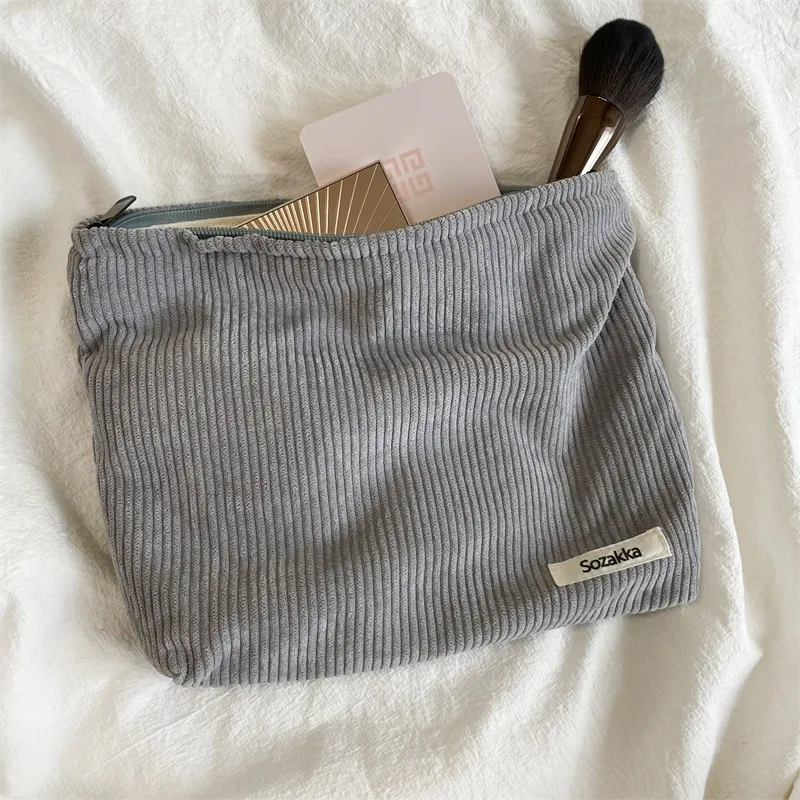 Trousse De Maquillage Velours EKLERLA – Pochette De Cosmétique Super Douce, Pratique Et Stylée