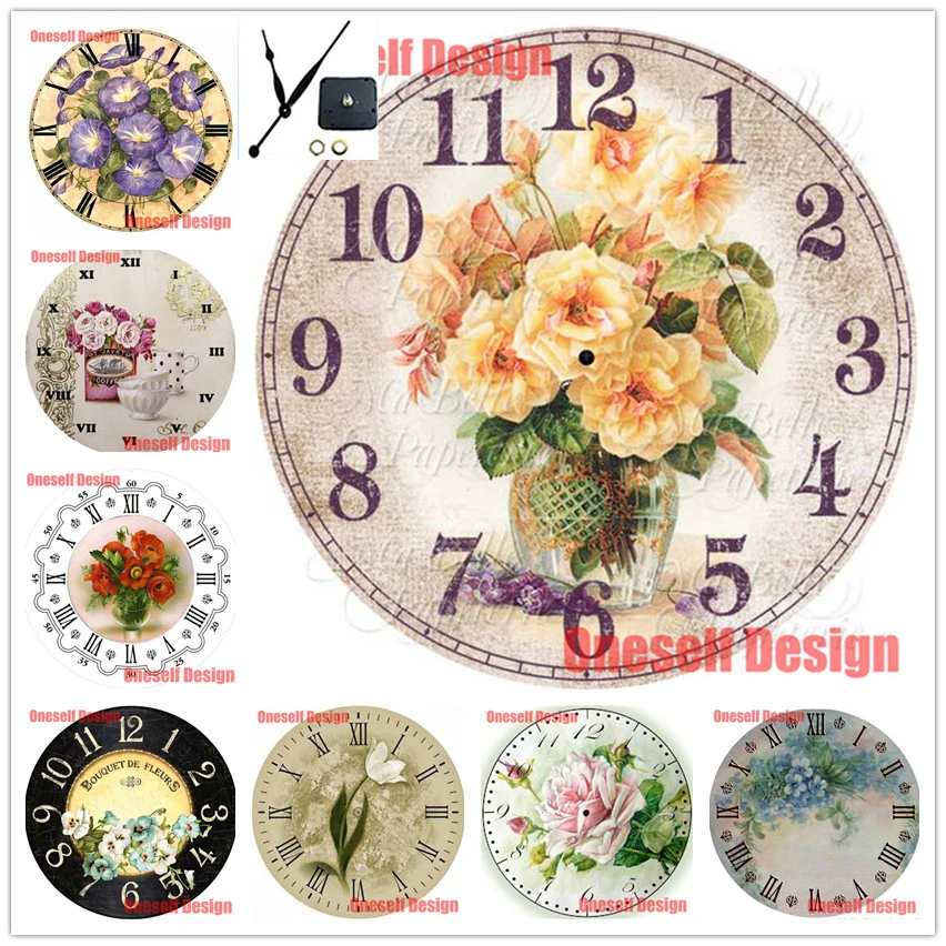 2020 diamond art kit with clock flower 5d embroidery rhinestone pictures home decortiom wall sticker | Дом и сад