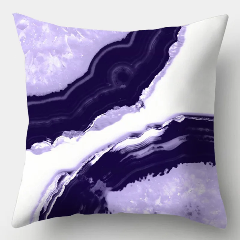 Фиолетовая Геометрическая декоративная наволочка для подушки, наволочка из полиэстера 45*45, декоративные подушки украшения для дома, наволочка 40846 - Цвет: 2BZ-40846-2